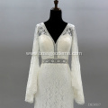 Jancember Long Sleeve Luxury Ball Gown mamaid wedding dresses